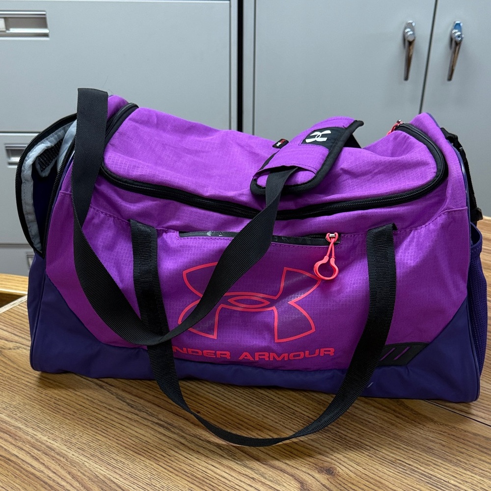 Under Armour Purple and Black Sports Bag